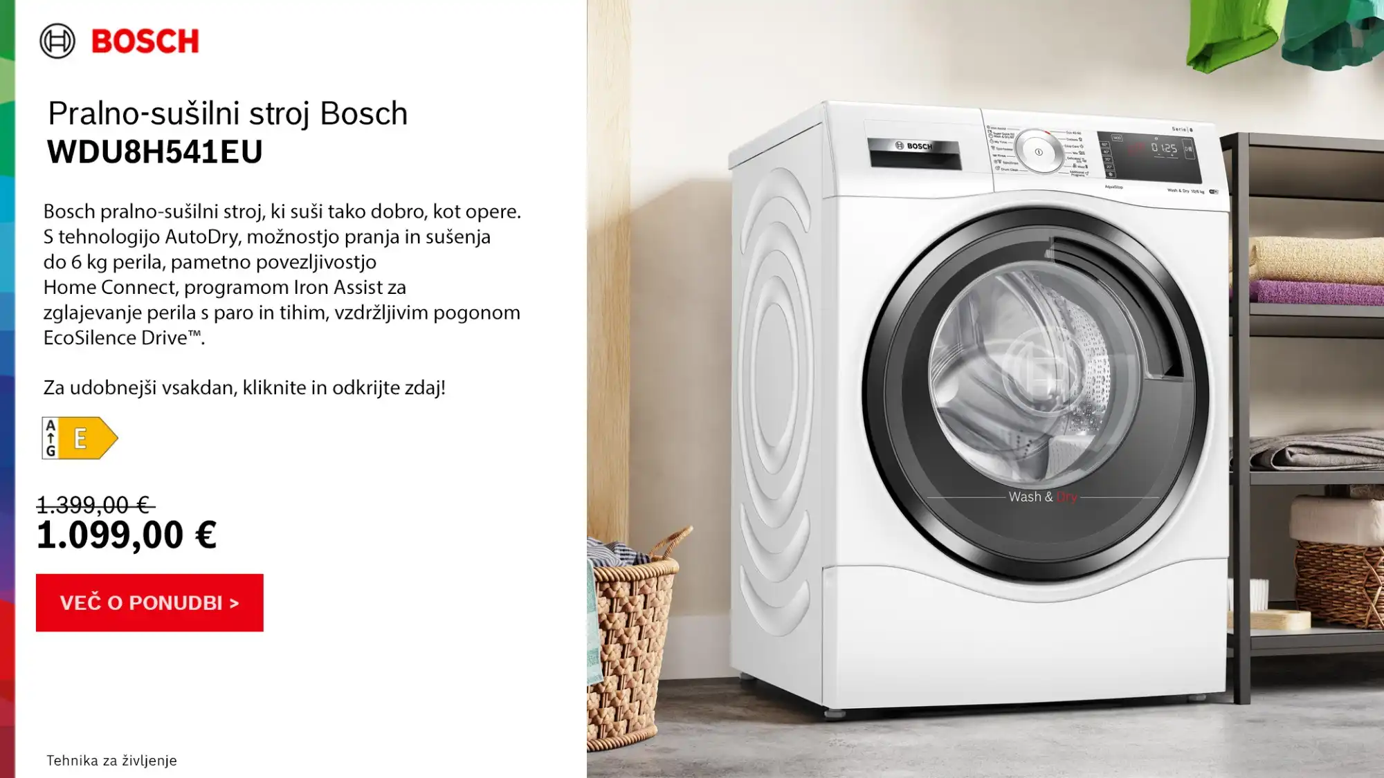 Bosch - pralno-sušilni stroj