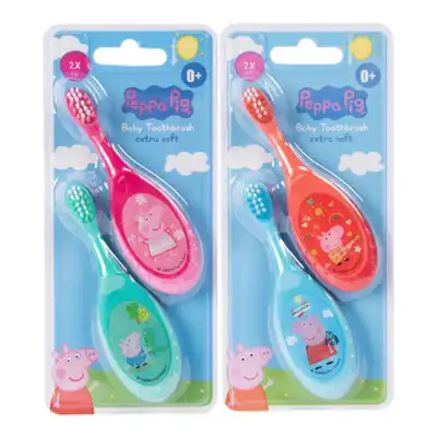 Dječja četkica za zube, Peppa Pig, 2 komada, 0+