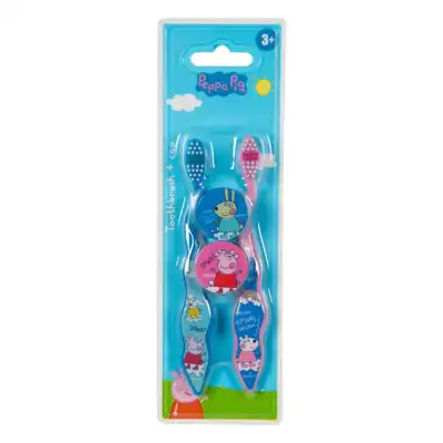Dječja četkica za zube s čepom, Peppa Pig, 2 komada, 3+