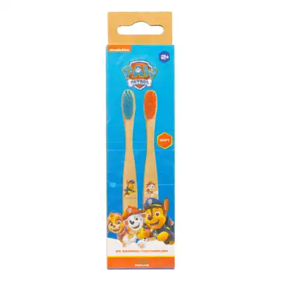 Dječja četkica za zube od bambusa, Paw Patrol, 2 komada, 2+