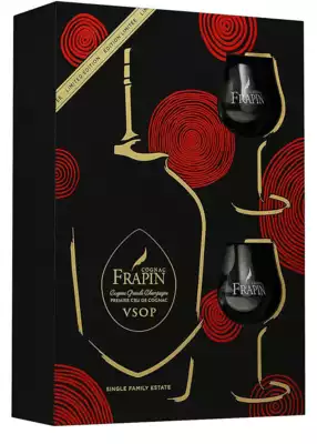 V.S.O.P. Cognac + gift set with 2 glasses