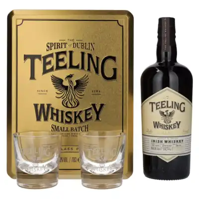 Small Batch Whiskey Rum Cask Finish + 2 glasses