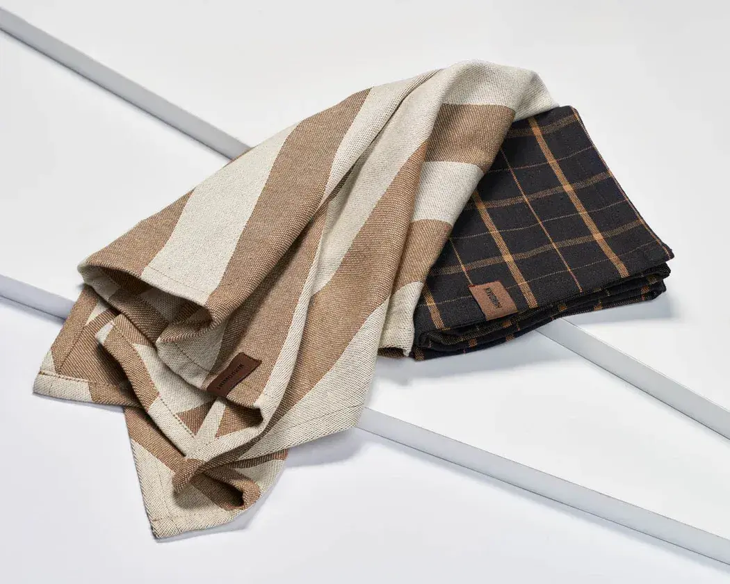Recycled_Cotton_Tea_Towel_-_2_pack-Organic_textiles-687-204_Brown_Plaid-1.webp