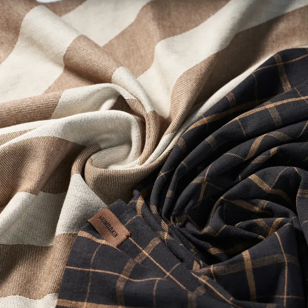 Recycled_Cotton_Tea_Towel_-_2_pack-Organic_textiles-687-204_Brown_Plaid-2.webp