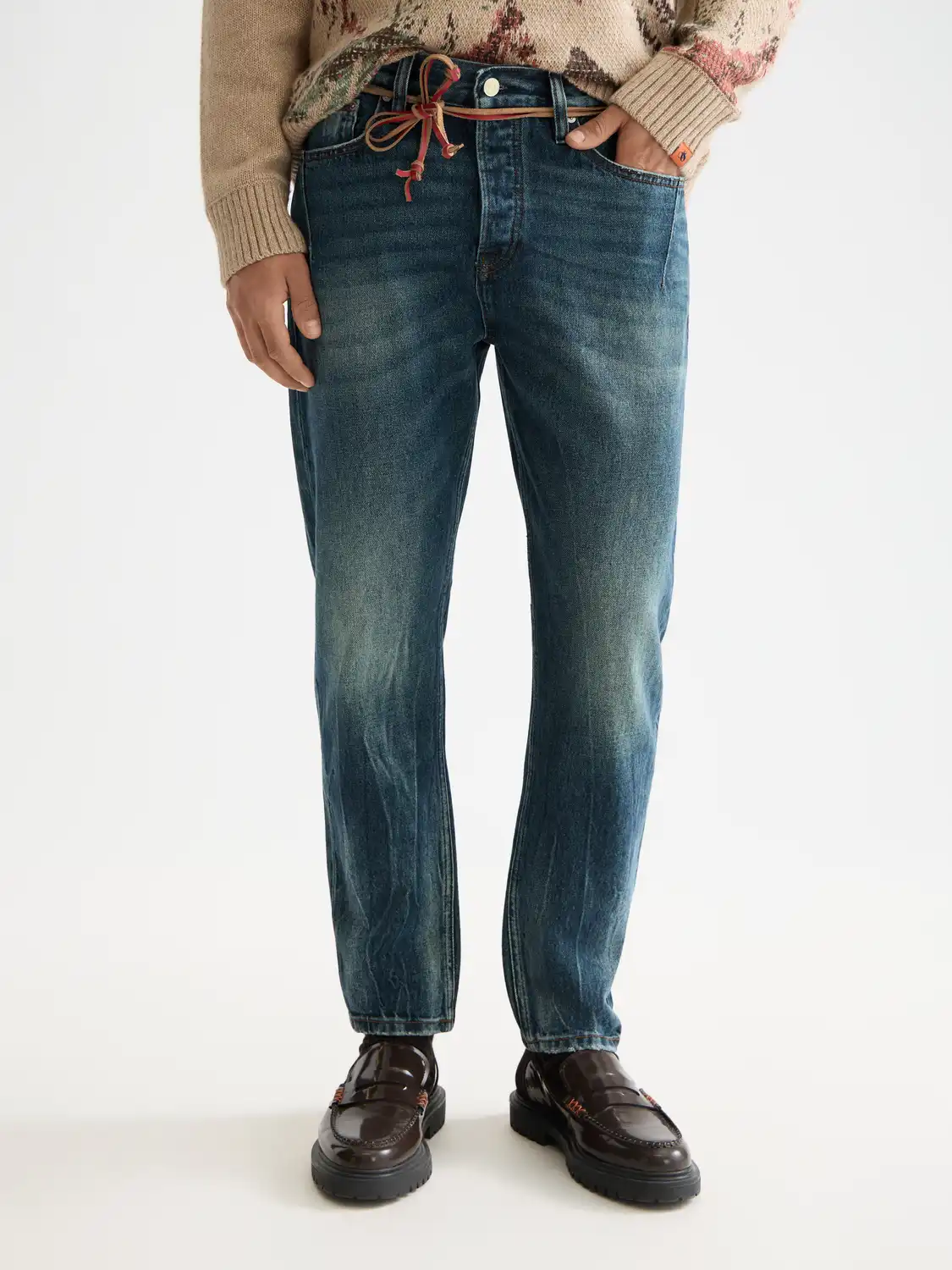 moške denim hlače