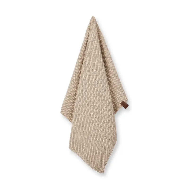 Knitted kitchen towel Light Stone