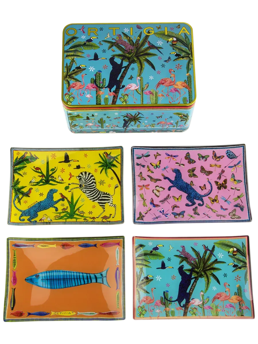 Set 4 Glass Plates
