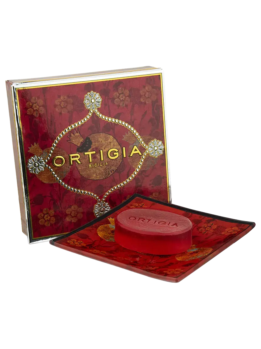 Melograno Glass Plate and Soap
