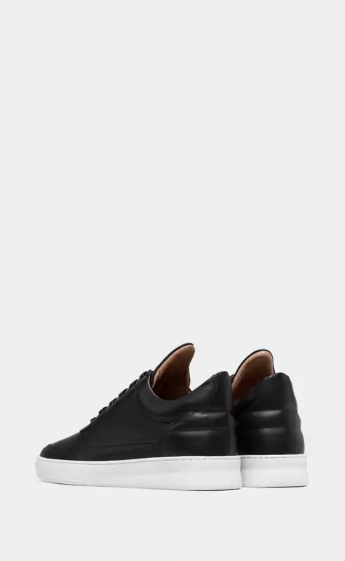 Low top plain matt nappa black deals