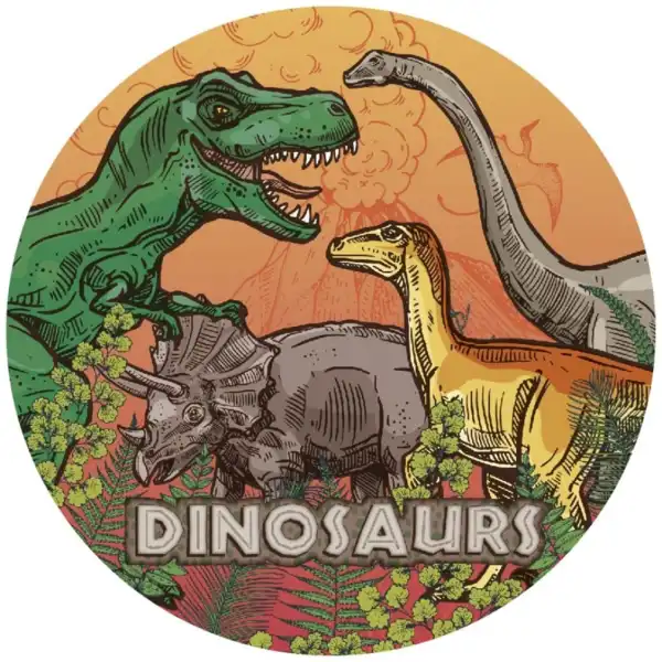 Vafelj ploščica dinozavri fi 21 cm (1kom)