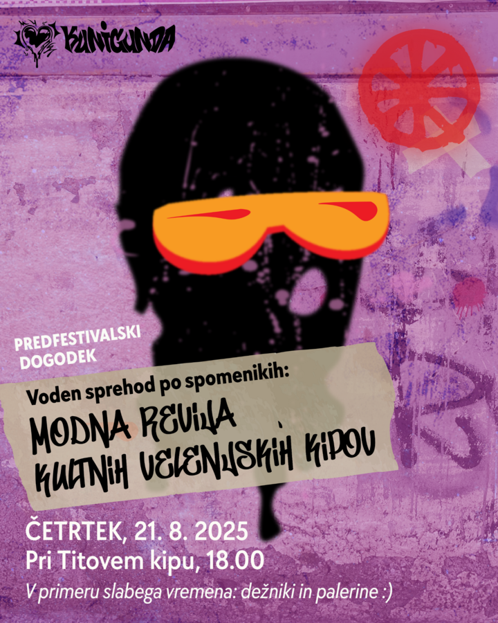 Kuni predfestivalski dogodek: Voden sprehod po spomenikih: Modna revija kultnih velenjskih kipov